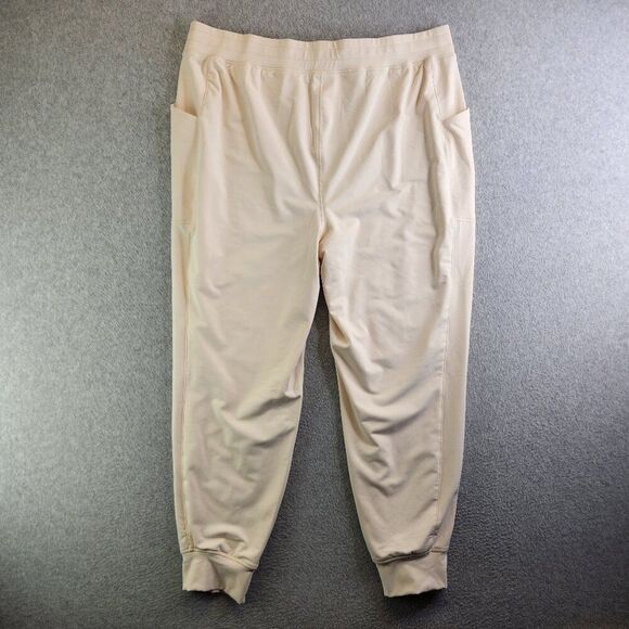 Fabletics Pants Womens 1X Cream Oats Cold Weather Jogger Lounge Cabin Comfy - Picture 12 of 13